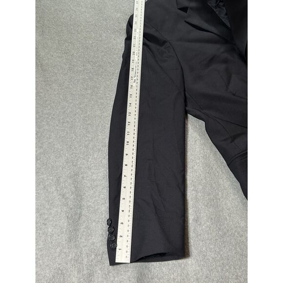 Brooks Brother 346 Suit Jacket Mens 42L Black Wool Blazer Sport Coat Long Sleeve - Picture 9 of 13